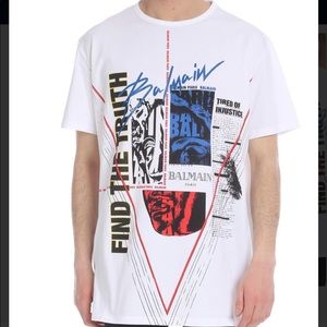 Balmain Men's White Oversize T-shirt